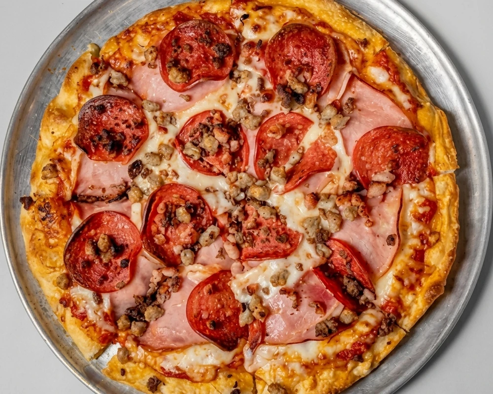 Binge Meat Lovers - Specialty pizza at Binge Pizza Calgary